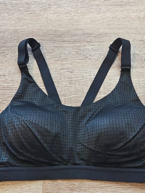 Victoria's Secret Other - Victoria's Secret Black Perforated Wireless Sports Bra Size 34C